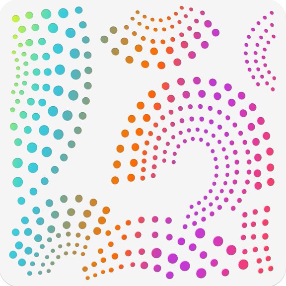Irregular Dot Painting Stencil 11.8x11.8 Inch Reusable Craft Stencils PET Hollow Out Drawing Painting Template