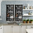 thumbnail image 4 of Retro Coffee Beans Small Curtain Rod Pocket Short Curtains Half Drapes Partition Cabinet Door Window Curtains Home Decor, 4 of 6