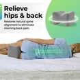 thumbnail image 4 of Sacred Thread Memory Foam Knee Pillow for Side Sleepers, Leg Pillow for Side Sleeping with Rayon Derived from Bamboo Cover, Knee Cushions for Sleeping (Bone) (White), 4 of 8