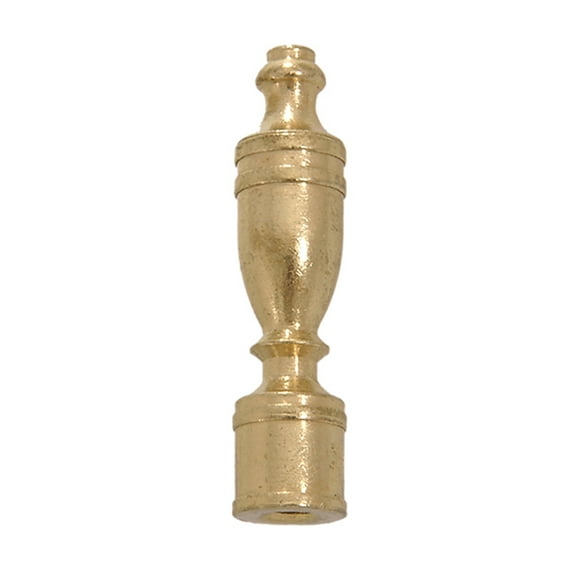 B&P Lamp® 2 3/8" Brass Finial, 1/4-27F, Unfinished