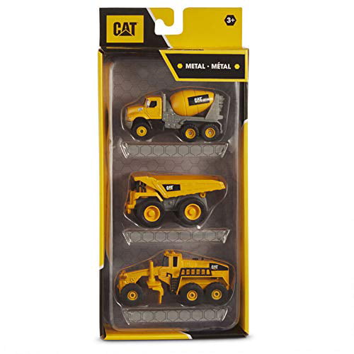 Details about   Set of 3 Dumping Truck Cement Mixer Excavator Diecast Model Car Kit Toy Kids 