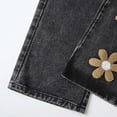 thumbnail image 5 of TOWED22 Girls Wide Leg Jeans with Pockets Comfort Stretch Waist Casual Denim Trousers for Kids Black,11-13 Y, 5 of 6
