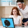 thumbnail image 6 of XYX Case for 10.5 inch Microsoft Surface Go 4/Surface Go 3/Surface Go 2, 360 Rotating Heavy Duty Shockproof Cover with Kickstand and Hand Strap (Sky Blue), 6 of 7