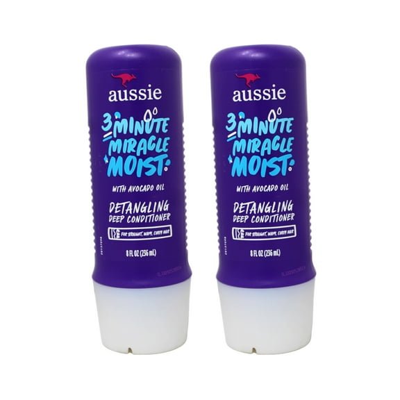 Aussie Moist 3 Minute Miracle Deep Conditioner 8 oz (Pack of 2)