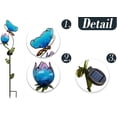 thumbnail image 6 of Teresa's Collections 41.7''H Butterfly Outdoor Solar Lights, Lawn Ornaments Flower Solar Garden Light for Yard Patio Garden Decor, 6 of 14