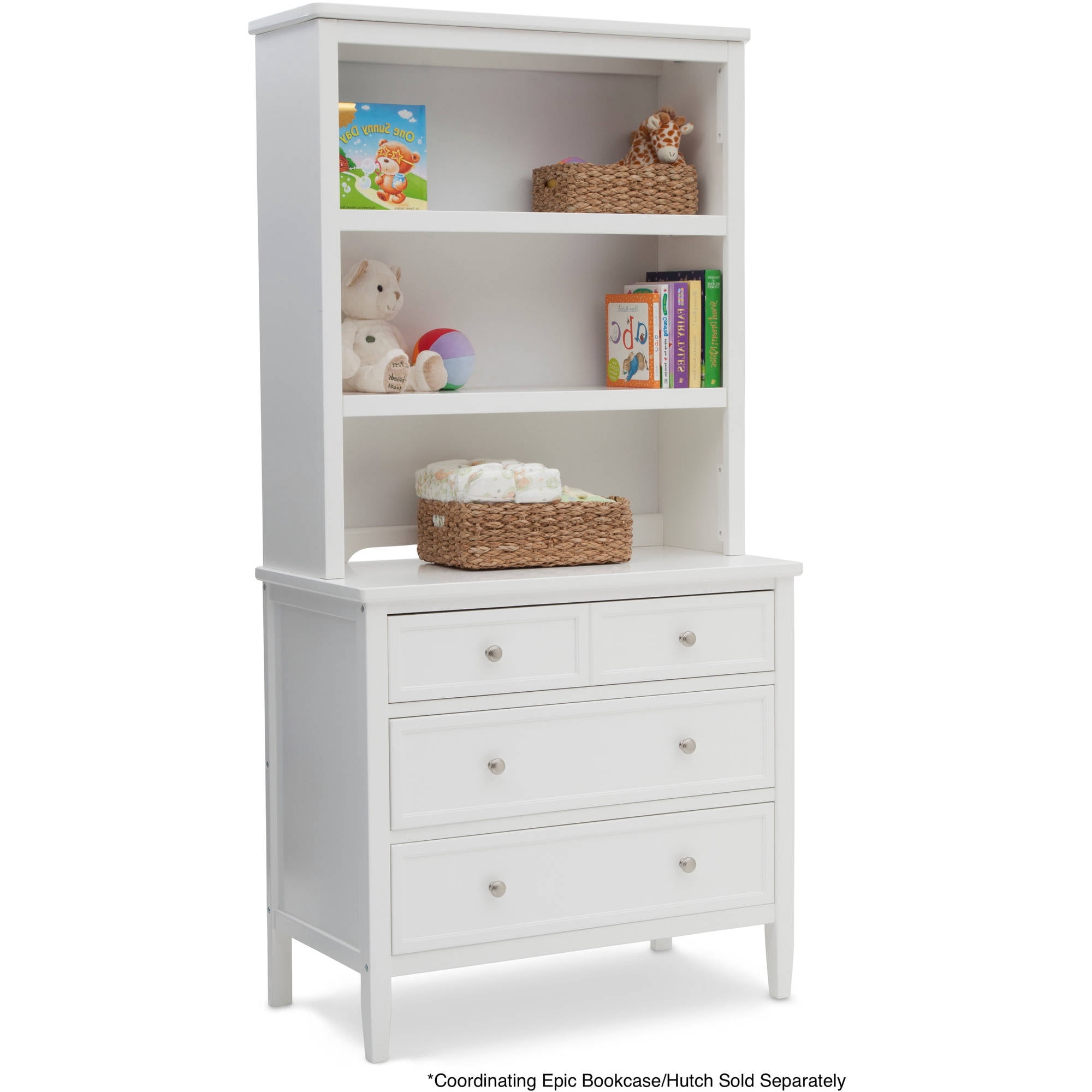 Delta Children Epic 3-Drawer Dresser, White