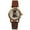 Brown Cat, variant on Cat and Dog Face Faux Leather Band Women Watch