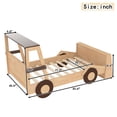 thumbnail image 2 of Harper & Bright Designs Twin Size Car Bed with Storage Shelves, Wood Platform Bed with Car-shape for Boys and Girls, Natural, 2 of 11