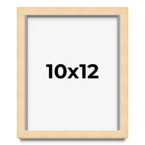 10x12 Frame Beige Real Wood Picture Frame Width 0.75 inches | Interior Frame Depth 0.5 inches |