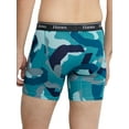 thumbnail image 4 of Hanes Originals Men’s Boxer Briefs, Moisture-Wicking Stretch Cotton, Blues, 6-Pack, 4 of 9