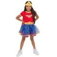 thumbnail image 5 of WARNER BROS Justice League Wonder Woman Big Girls Cosplay Tulle Costume Dress Cape and Headband 3 Piece Set 10-12, 5 of 5