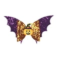 thumbnail image 3 of Horquillas para el pelo con lazo de Halloween para mujeres y niñas, cómodas para disfraz de Halloween. Púrpura y naranja, 3 of 9