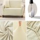 thumbnail image 4 of Cubierta Deslizante de Poliéster Spandex Protector de Sofá Decoraciones de Hogar Cafetería Comedor Oficina 1 asiento Beige Baoblaze Cubierta de sofá hecha punto, 4 of 7