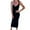 Black, variant on IROINNID V-Neck Sheath Dress For Women Summer Gorgeous Solid Slimming Sleeveless Hip es Empire Waist Dress