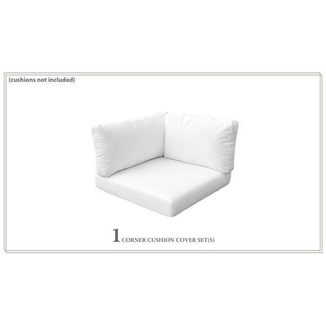 TK Classics Covers for Corner Chair Cushions 4" Thick in Sail White