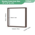 thumbnail image 3 of 2-Pack Dried Flower Frame, 10 x 10 Inch Double Acrylic Wooden Dried Flower Photo Floating Frame [Coffee], 3 of 7