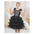 thumbnail image 2 of Sunny Fashion Girls Sequin Ruffled Dress Sleeveless Black Tulle Layered Birthday Party 4 Years, 2 of 6