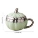 thumbnail image 3 of Taza de Cerámica con Forma de Calabaza, Tapa y Cuchara | Taza de Café Electrochapada de 300 Ml | Regalo Ideal para Halloween | Taza de Desayuno Estilo Europeo En Plata, Verde, Dorado y Verde Menta, 3 of 6