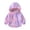 Purple, variant on Dyfzdhu Toddler Boys Girls Long Sleeved Snowproof Ski Windbreaker Coat Double Zipper Kids Hooded Windproof Jacket