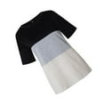 thumbnail image 1 of Femmes T-shirt Couleur Bloc Blouse Manches Courtes Femmes T-shirt Top Blouse à Col Rond, Noir Coloré, M, 1 of 7