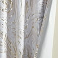 thumbnail image 4 of Home Essence Apartment Vanessa Grommet Top Printed Marble Metallic Total Blackout Curtain, 84" Panel, Blush/Gold, 4 of 8