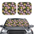 thumbnail image 2 of Saiise Colorful Roses for Foldable Car Sun Shades (2-Pack) Offer Sun Protection with an Easy-fold Design for Convenient Windshield Shading-Small, 2 of 6