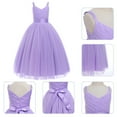 thumbnail image 5 of IBTOM CASTLE Girls Flower Vintage Floral Lace V Neck Sleeveless Floor Length Dress Wedding Party Evening Formal Pageant Dance Gown 14 Years Purple, 5 of 8