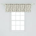 thumbnail image 2 of Ambesonne Owl Print Window Valance, Birds in Scarf Together Sit on Branch, Curtain Valance for Kitchen Bedroom Decor with Rod Pocket, 54" X 18", Pale Tan Reseda Green, 2 of 2