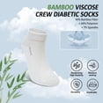 thumbnail image 6 of LOFIR Non Binding Diabetic Socks - Bamboo Viscose Wide Fit Neuropathy Socks with Seamless Toe for Men Women Size 9-11, 6 Pairs, 6 of 7
