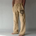 thumbnail image 2 of Rggeeun Men's Pants Mens Fashion Casual And Printed Pocket Lace Up Pants Large Size Pants Attractive Fashion, 2 of 4