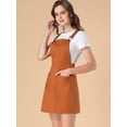 thumbnail image 4 of Falda de Tirantes de Vestido General Allegra K Rojo Ladrillo S, 4 of 6