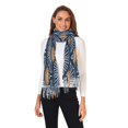thumbnail image 2 of FORMRS Womens Scarf Winter Soft Long Big Warm Shawls Wrap Tassel Scarves, Blue Elegant Geometric, 2 of 9