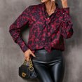 thumbnail image 5 of EQWLJWE Blouses à Manches Longues pour Femmes T-shirt Imprimé Mode Décontracté Col en V, 5 of 5