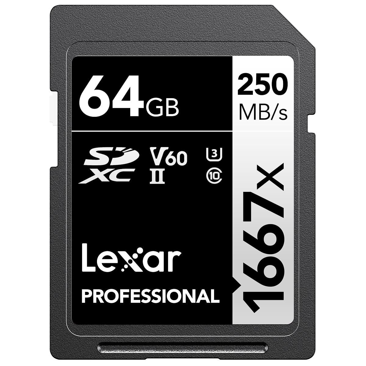 Lexar SILVER Series Professional 1667x 64GB UHS-II SDXC Memory Card