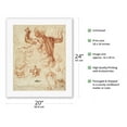 thumbnail image 2 of Studies for the Libyan Sibyl - From an Original Red Chalk Drawing by Michelangelo c.1510 - Fine Art Rolled Canvas Print 16in x 20in, 2 of 4