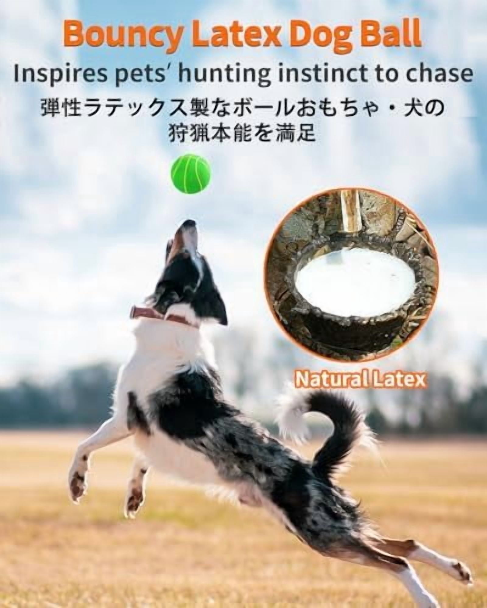 Squeaky Dog Toys, [4 Pack] Interactive Dog Balls with Squeaker for Medium Dogs, 2.8'' Soft Latex Rubber Bouncy Fetch Play Ball Toy