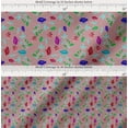 thumbnail image 2 of Soimoi Cotton Voile Fabric Leaves,Bird & Floral Artistic Print Fabric by Yard 42 Inch Wide, 2 of 7
