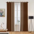 thumbnail image 2 of Kitchen Curtains 84 Inch Length 2 Panels, Brown Beige Striped Grommets Window Treatment Curtain, Modern Farmhouse Retro Lines Thermal Curtains Drapes for Living Room/Bathroom, 2 of 9