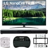 LG 75SM8670PUA 75" 4K HDR Smart LED IPS TV w/ AI ThinQ 2019 Model with Home Theater 31" Soundbar, Wireless Backlit Keyboard, Flat Wall Mount Kit & SurgePro 6-Outlet Surge Adapter