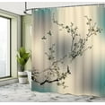 thumbnail image 4 of Ambesonne Nature Shower Curtain, Birds Cherry Branches Style, 69"Wx70"L, Laurel Green, 4 of 4
