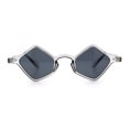 thumbnail image 4 of Micro Diamond Shape Thin Plastic Hipster Hustler Retro Sunglasses Slate - Black, 4 of 7