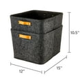 thumbnail image 5 of Mainstays Large Felt Basket, Dark Gray, Set of 2, 5 of 5