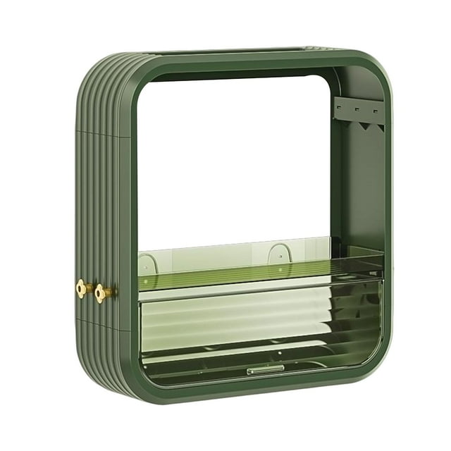 Estante multifuncional para baño, organizador de cosméticos, botella de , soporte de exhibición, estante de almacenamiento para oficina Verde Macarena Estante de baño