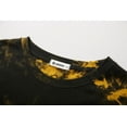 thumbnail image 3 of Mens Hip Hop Tie-Dyed Hipster Curve Hem T Shirt(Yellow XL), 3 of 3