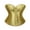 Gold, variant on Women's Plus Size Corset Bustier Overbust Top Satin Waist Cincher Lace up Boned Bustier Underbust Corset Retro Bustier Overbust