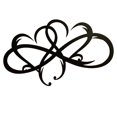 thumbnail image 2 of Ygjytge Metal Infinity Heart Art Love Wall Sign Decor para Sala Estar (DoubleHeart), 2 of 9