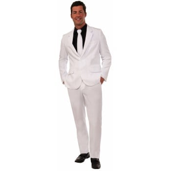 CO-WHITE SUIT AND TIE-XLARGE