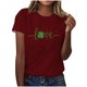 thumbnail image 1 of Mujeres Manga Corta de Verano Tops Impreso Sudadera Casual, Cuello Redondo Blusa Ligera para la Primavera Y el Verano, 1 of 5