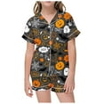 thumbnail image 1 of toraway Robes pour Enfants Taille 10-12 en Vrac Ensemble de Pyjama à Manches Courtes et Col Boutonné Imprimé 2-3 Ans, 1 of 4
