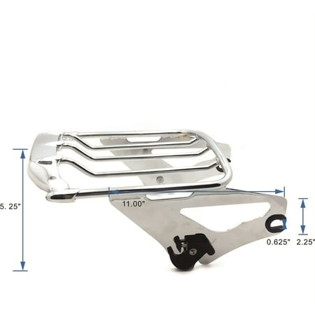 Glide Rack - Motorcycle Chrome Detachables Luggage Rack For Harley 09-later Touring Road King / Road Glide/ Street Glide (Need Docking, Sold Seperate)